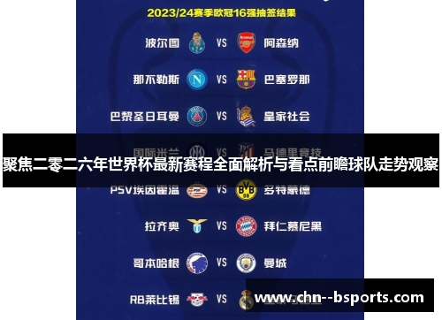 聚焦二零二六年世界杯最新赛程全面解析与看点前瞻球队走势观察 聚焦二零二六年世界杯最新赛程全面解析与看点前瞻球队走势观察